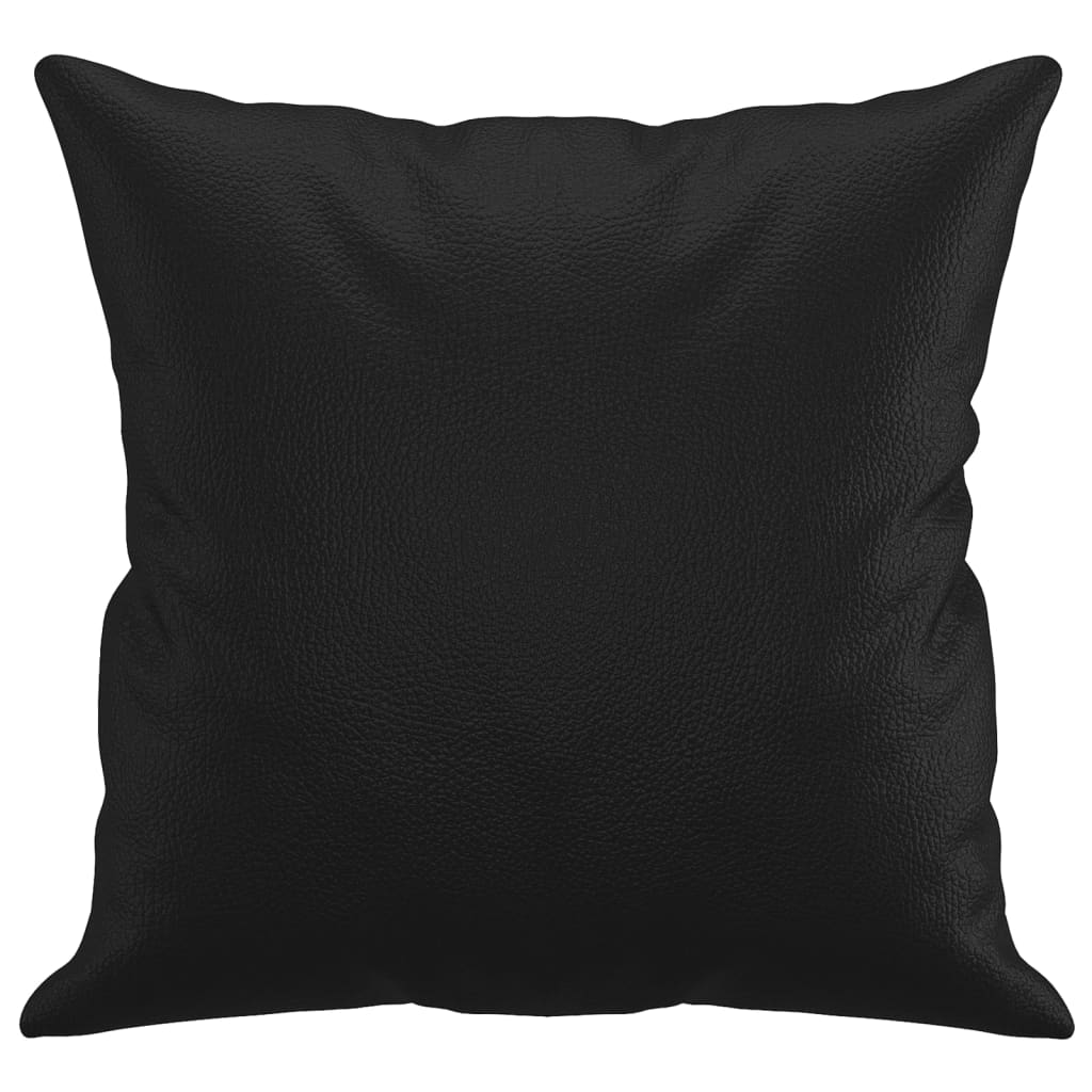 pyntepuder 2 stk. 40x40 cm kunstlæder sort