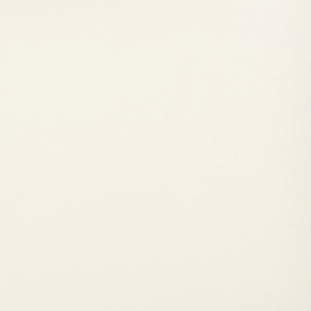 pyntepuder 2 stk. 40x40 cm kunstlæder cremefarvet