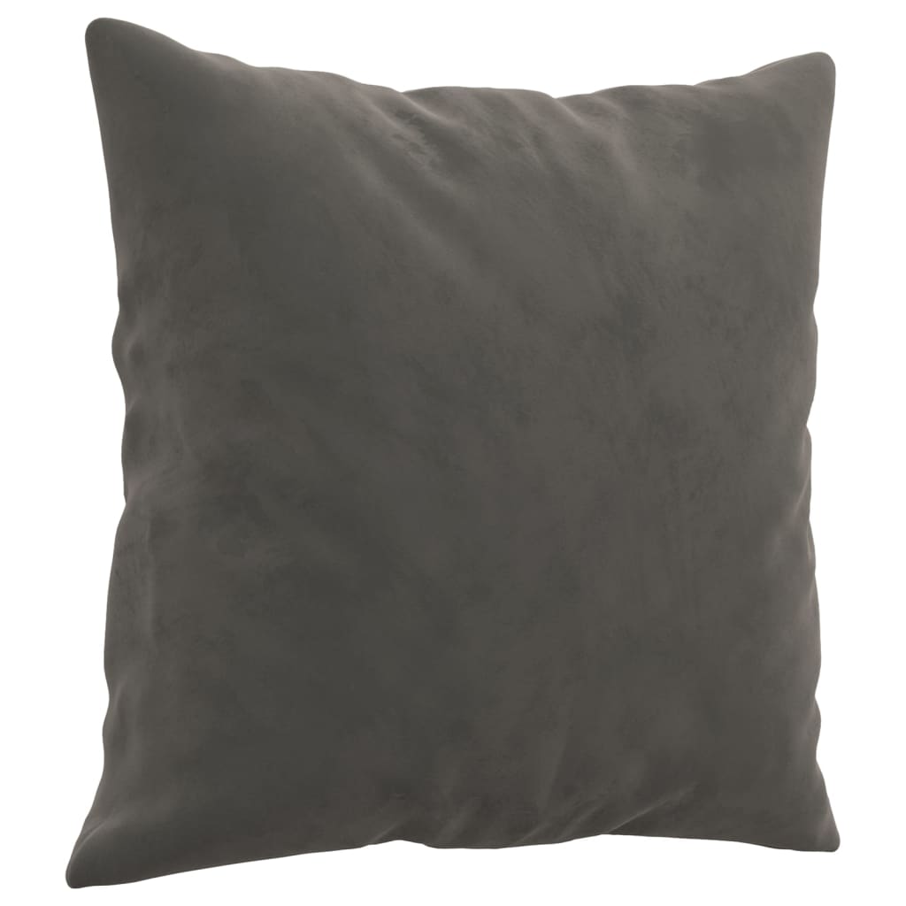pyntepuder 2 stk. 40x40 cm velour mørkegrå