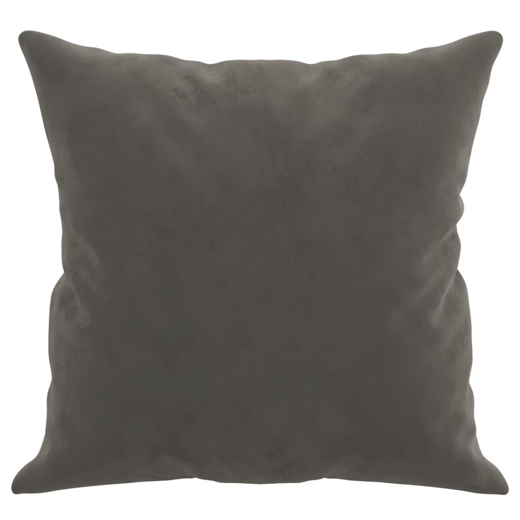 pyntepuder 2 stk. 40x40 cm velour mørkegrå