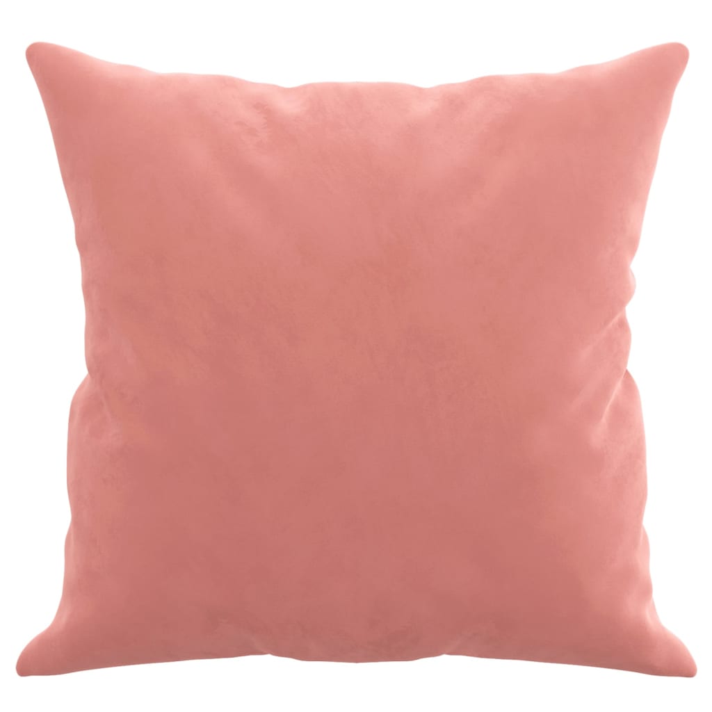 pyntepuder 2 stk. 40x40 cm velour lyserød