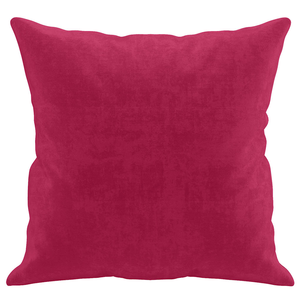 pyntepuder 2 stk. 40x40 cm velour vinrød
