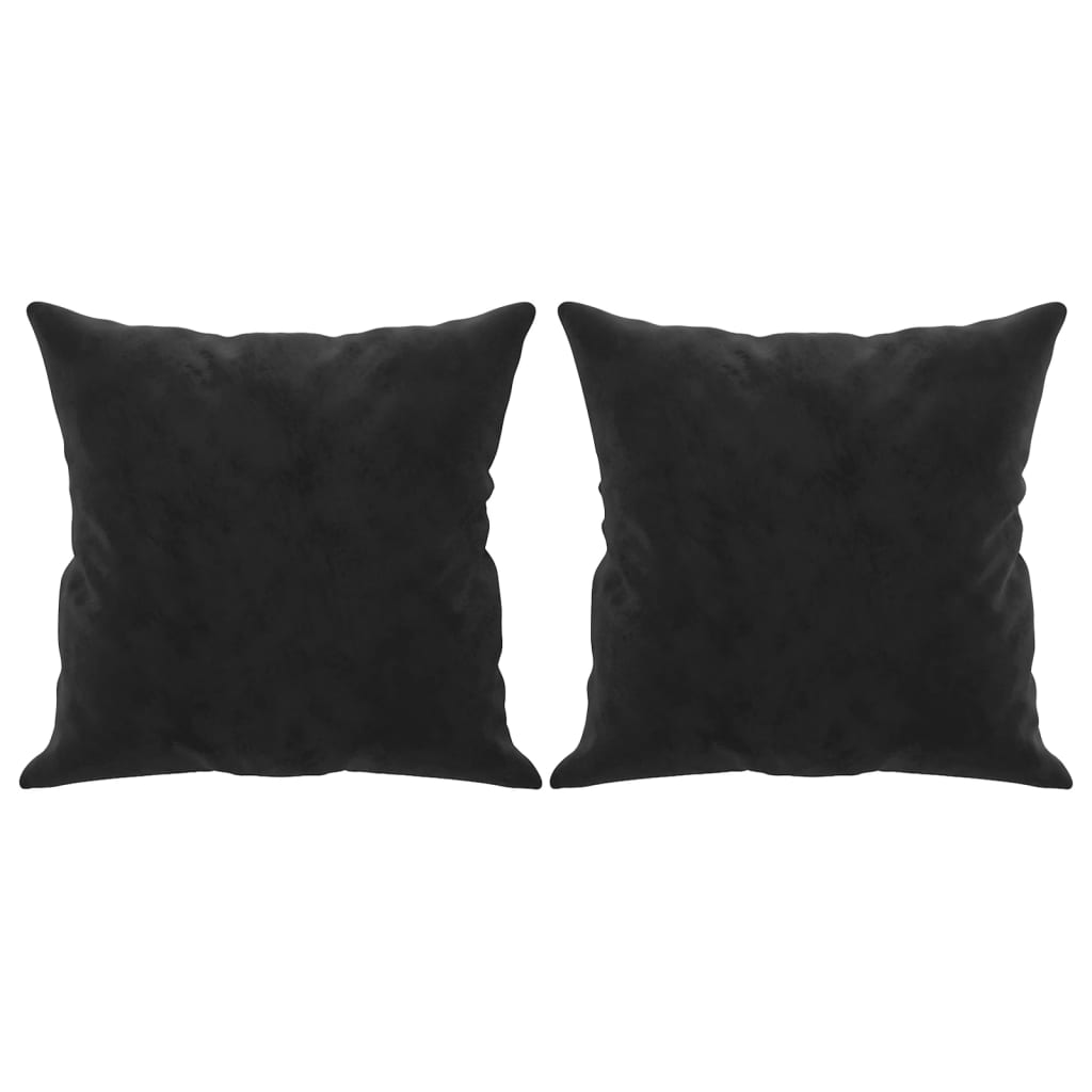 pyntepuder 2 stk. 40x40 cm velour sort