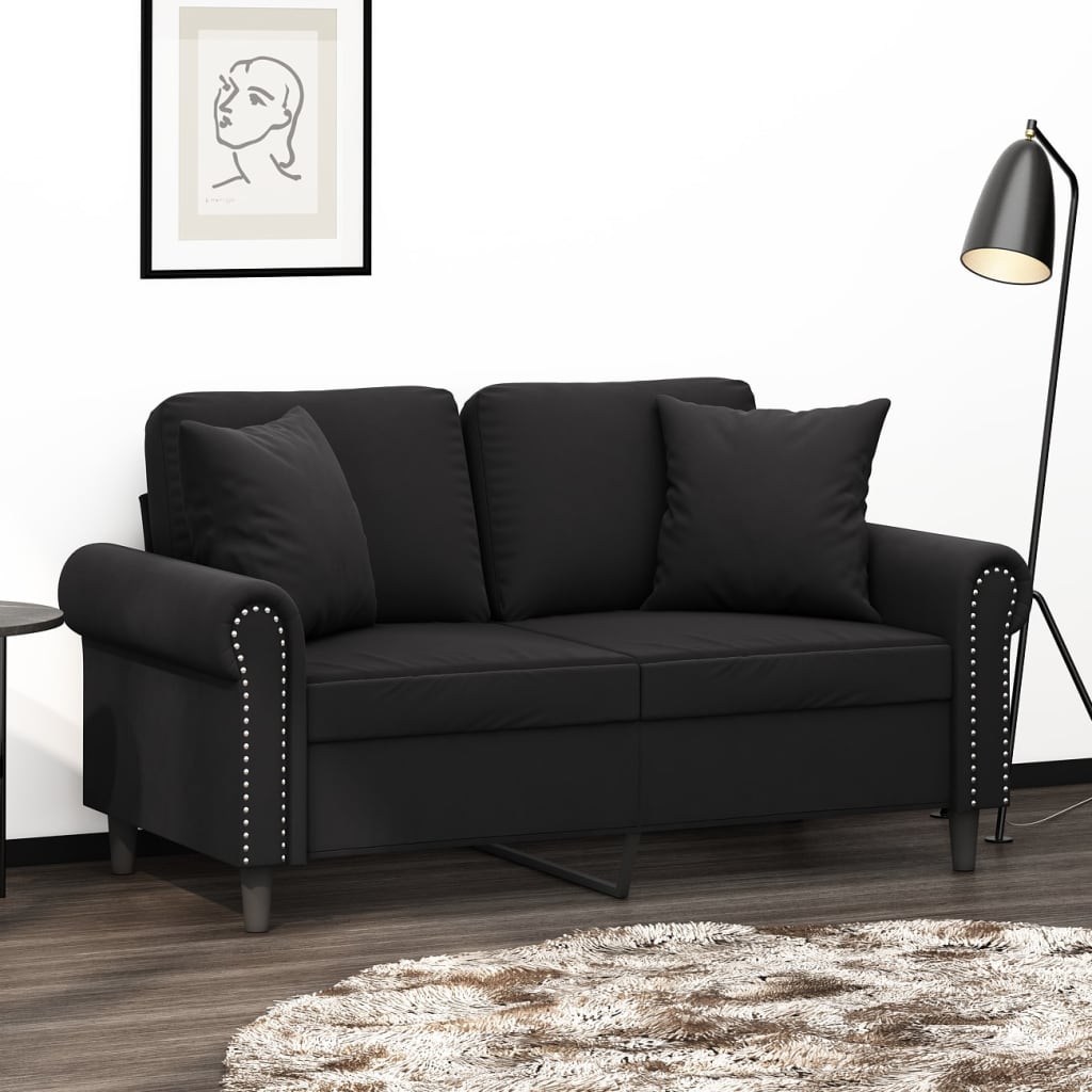 pyntepuder 2 stk. 40x40 cm velour sort