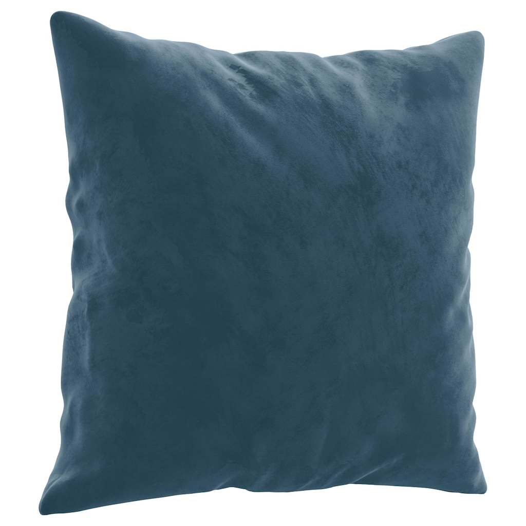 pyntepuder 2 stk. 40x40 cm velour blå