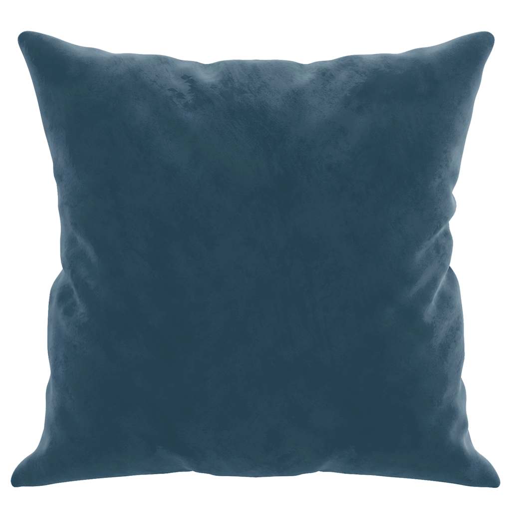 pyntepuder 2 stk. 40x40 cm velour blå
