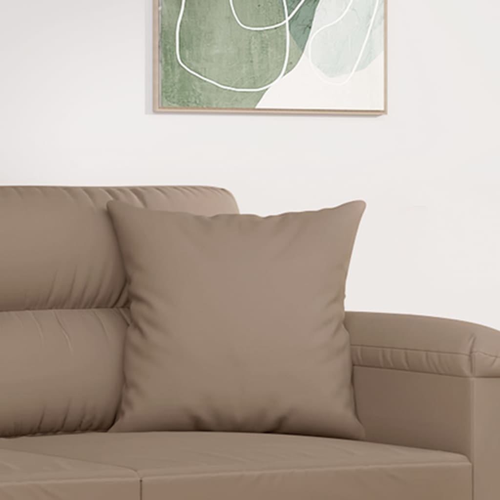 pyntepuder 2 stk. 40x40 cm mikrofiberstof gråbrun