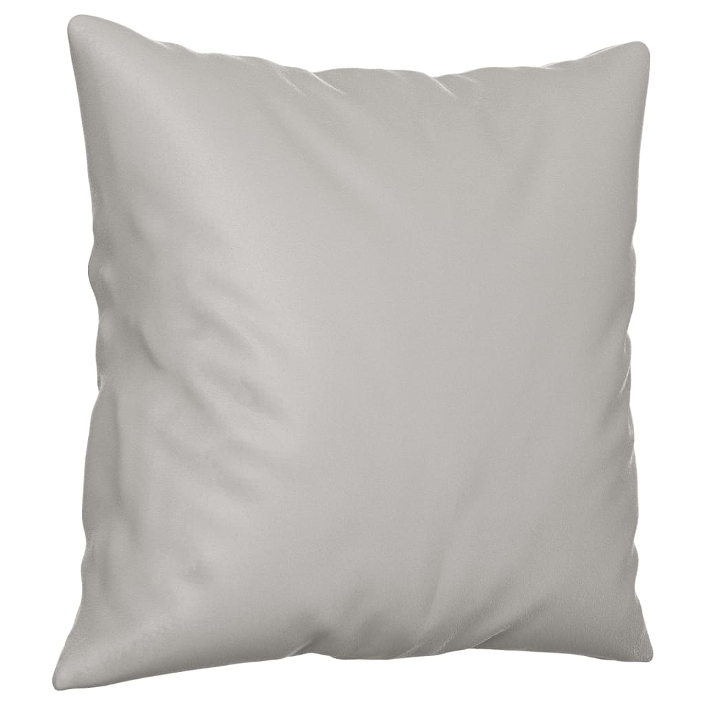 pyntepuder 2 stk. 40x40 cm mikrofiberstof lysegrå