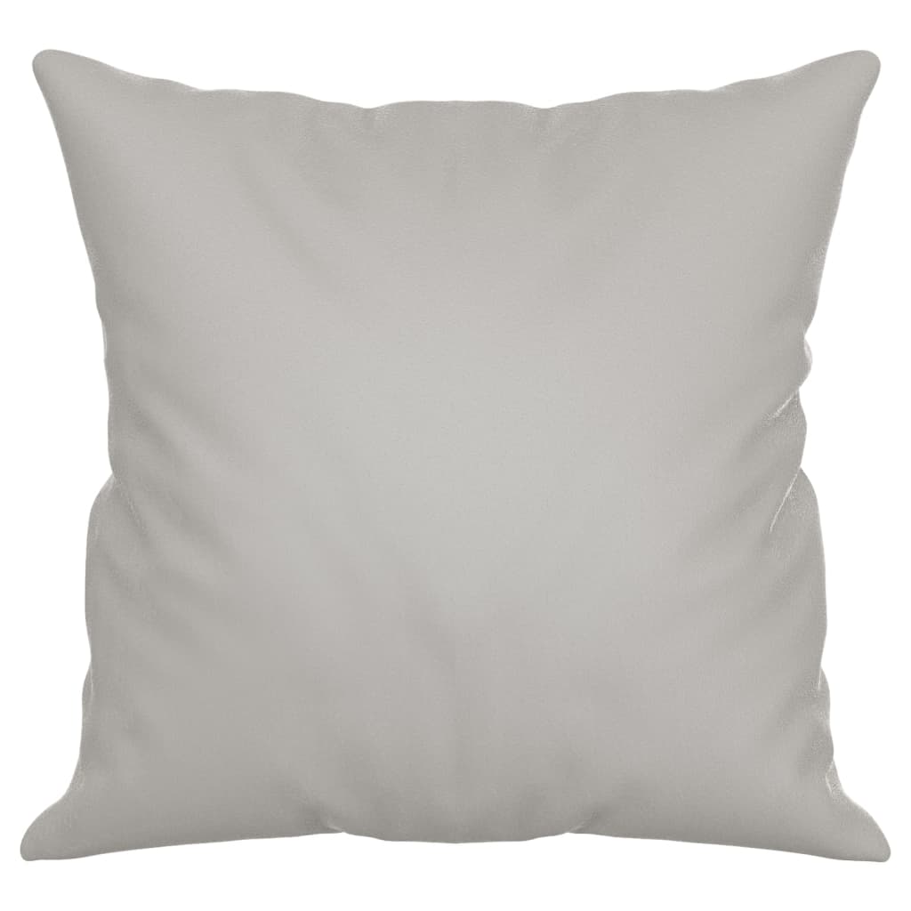 pyntepuder 2 stk. 40x40 cm mikrofiberstof lysegrå