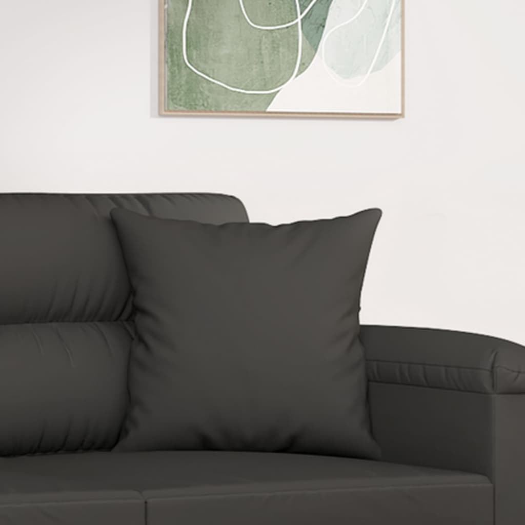 pyntepuder 2 stk. 40x40 cm mikrofiberstof mørkegrå