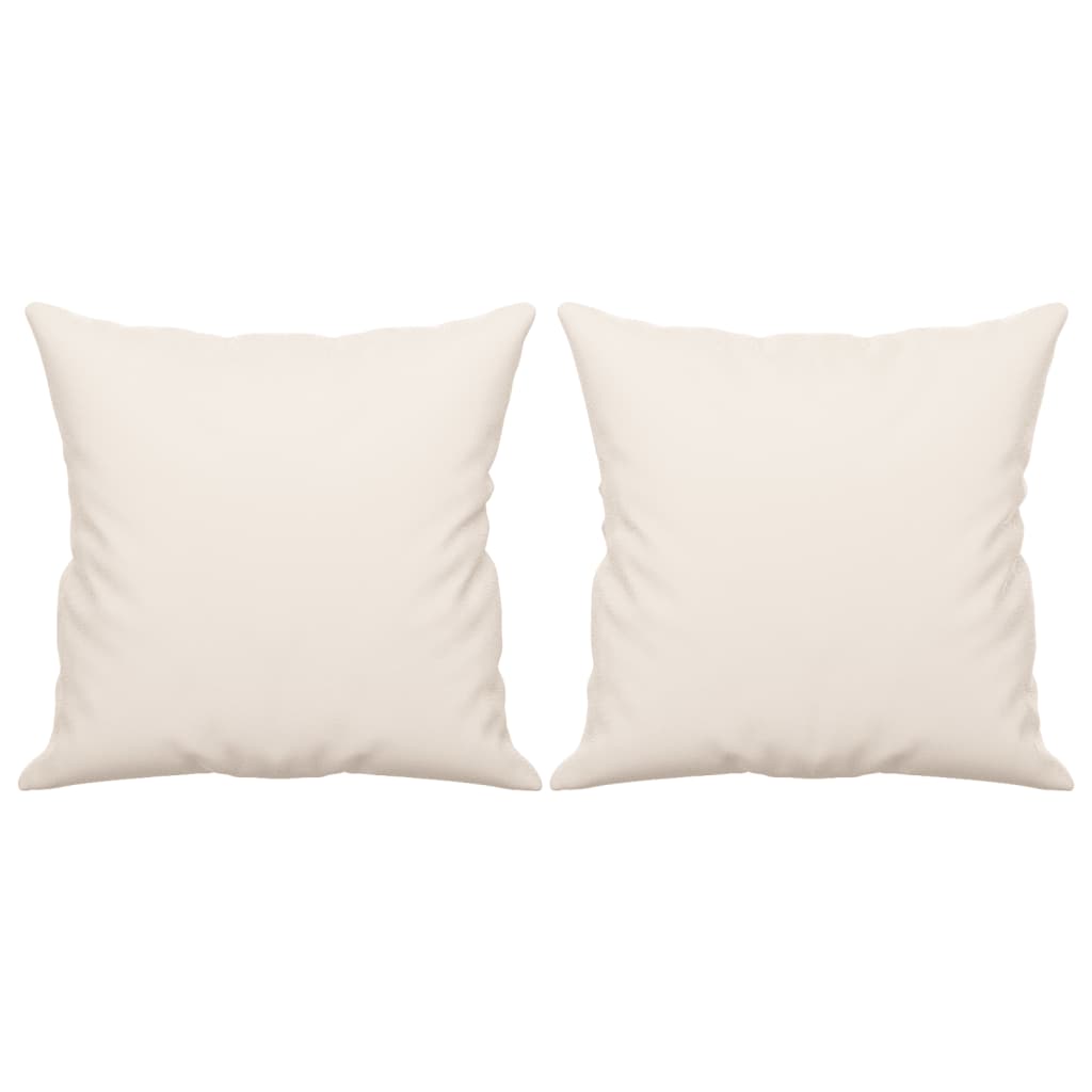 pyntepuder 2 stk. 40x40 cm mikrofiberstof beige