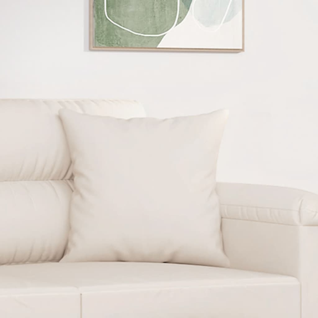 pyntepuder 2 stk. 40x40 cm mikrofiberstof beige