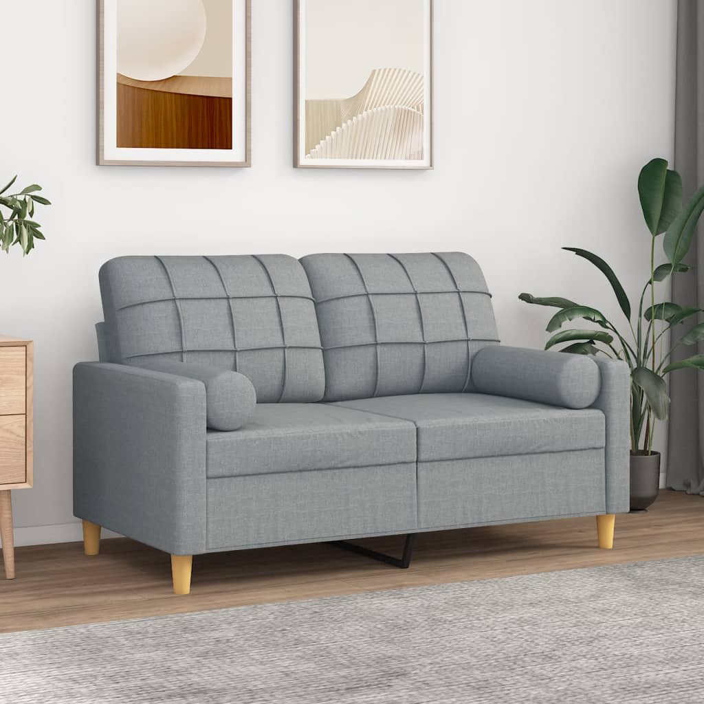 pyntepuder 2 stk. Ø15x50 cm stof grå