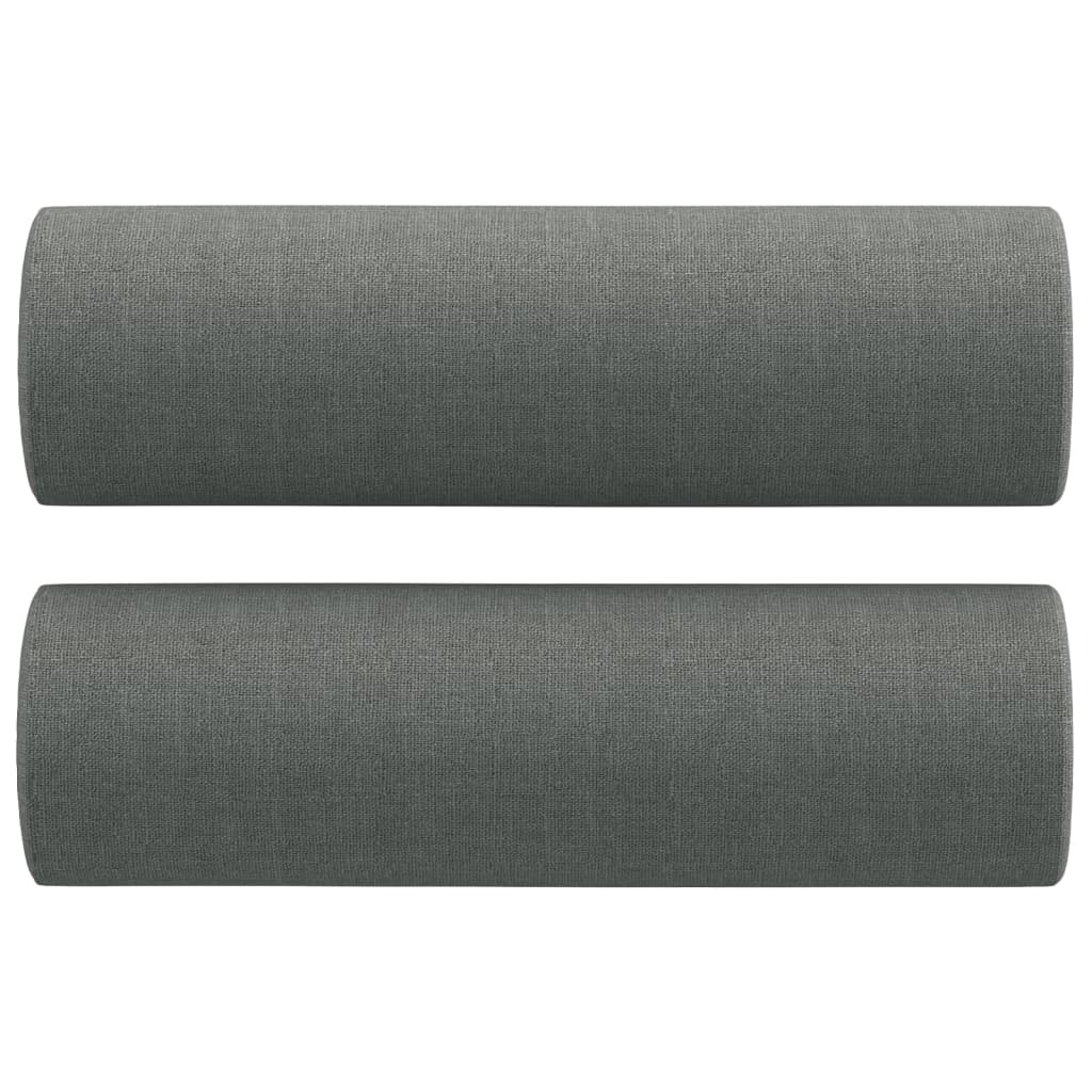 pyntepuder 2 stk. Ø15x50 cm stof mørkegrå