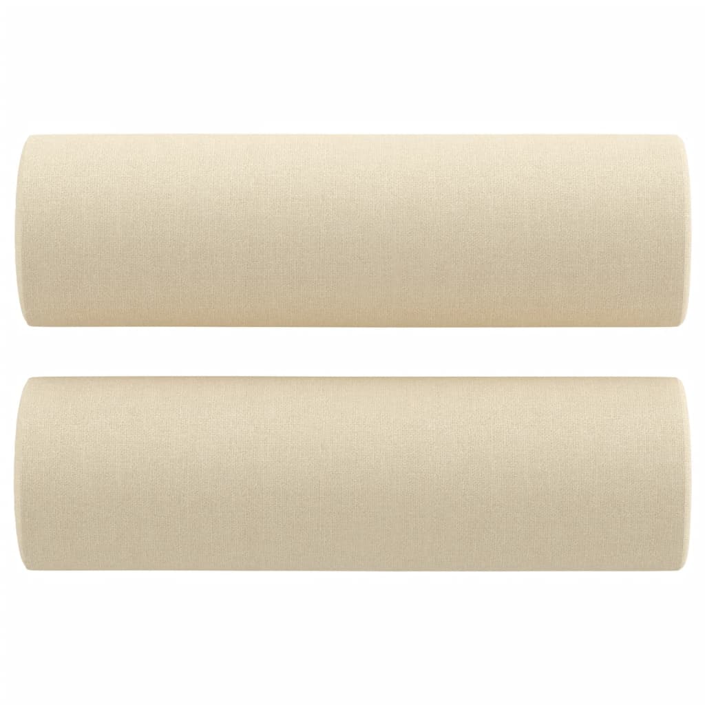 pyntepuder 2 stk. Ø15x50 cm stof cremefarvet