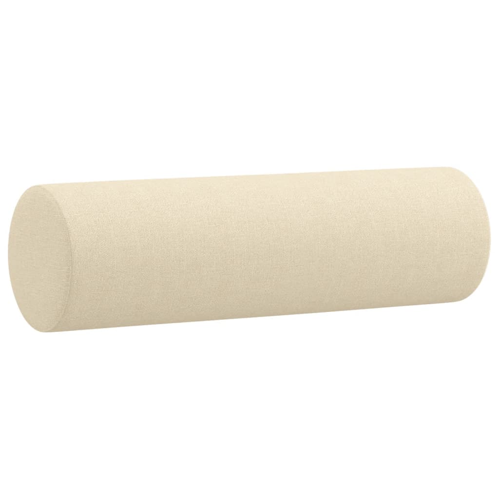 pyntepuder 2 stk. Ø15x50 cm stof cremefarvet