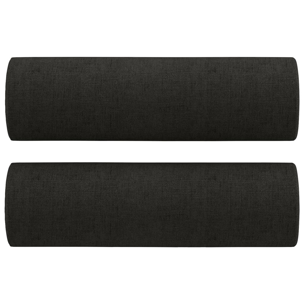 pyntepuder 2 stk. Ø15x50 cm stof sort