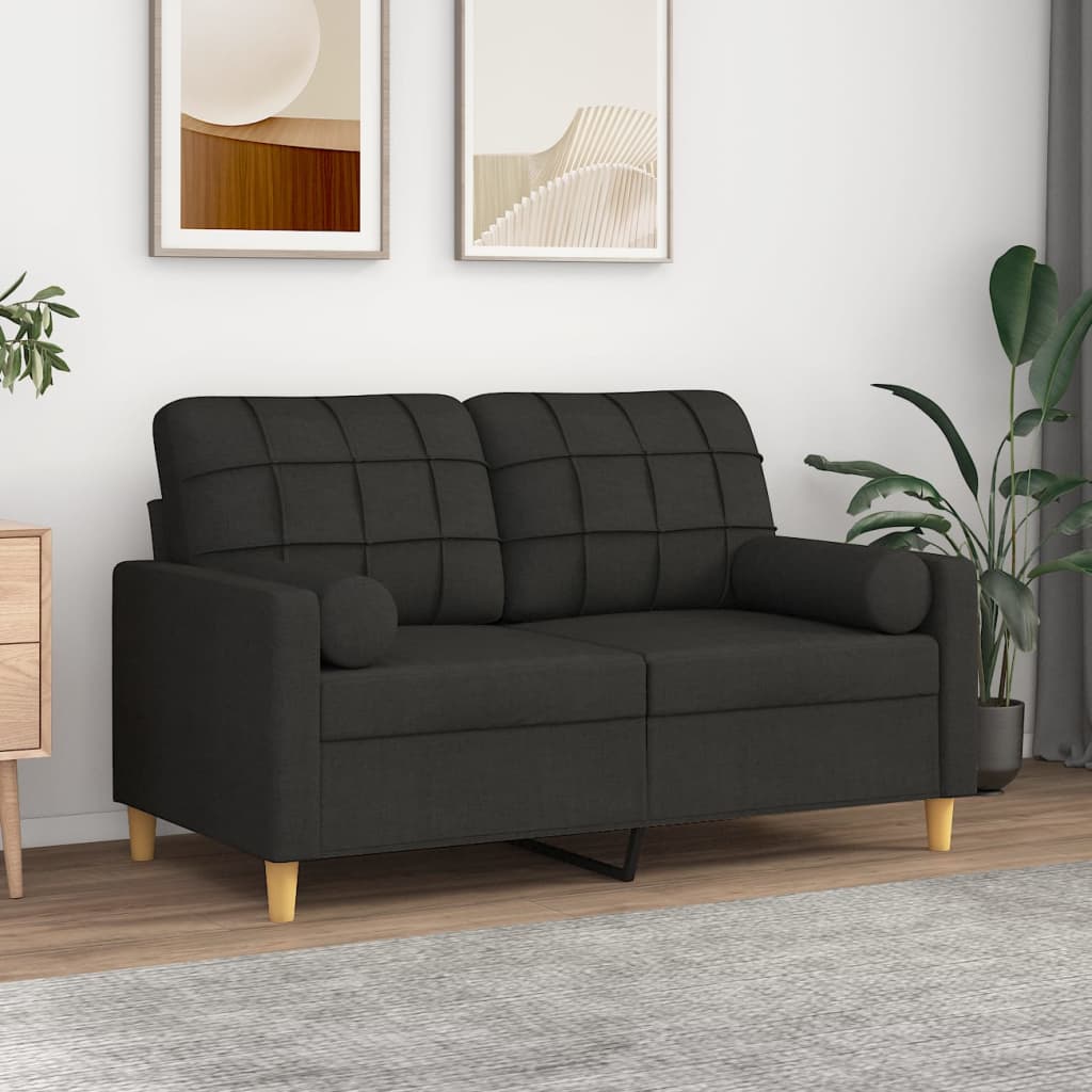 pyntepuder 2 stk. Ø15x50 cm stof sort