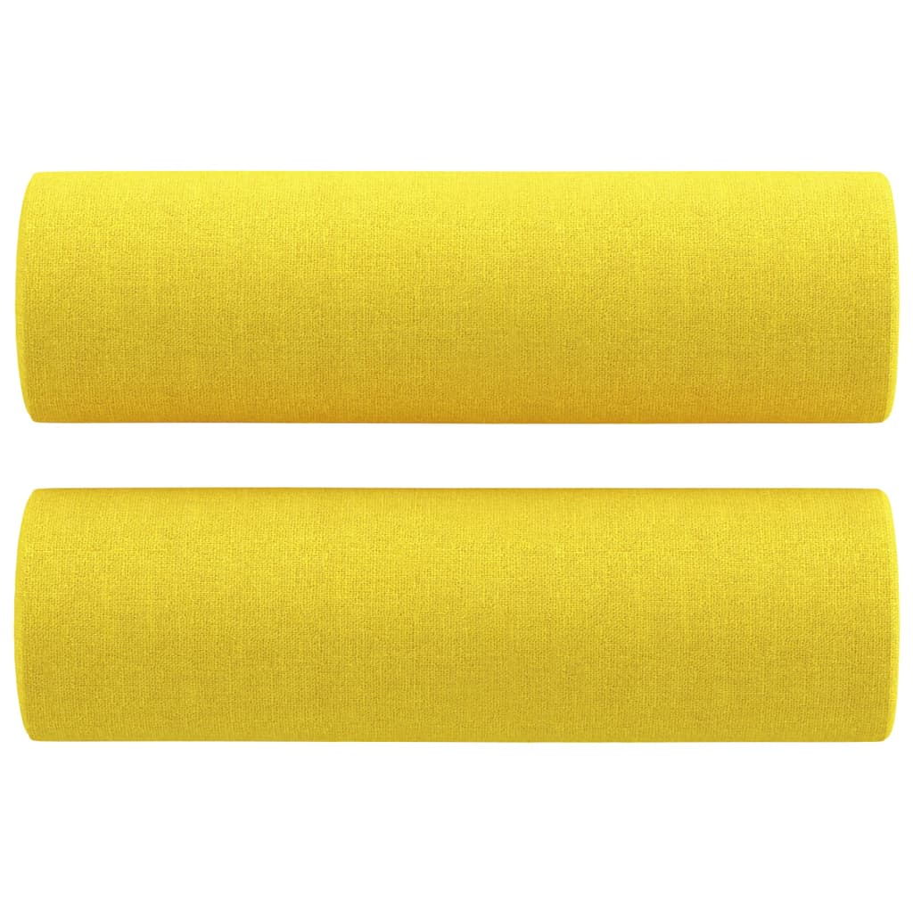 pyntepuder 2 stk. Ø15x50 cm stof lysegul