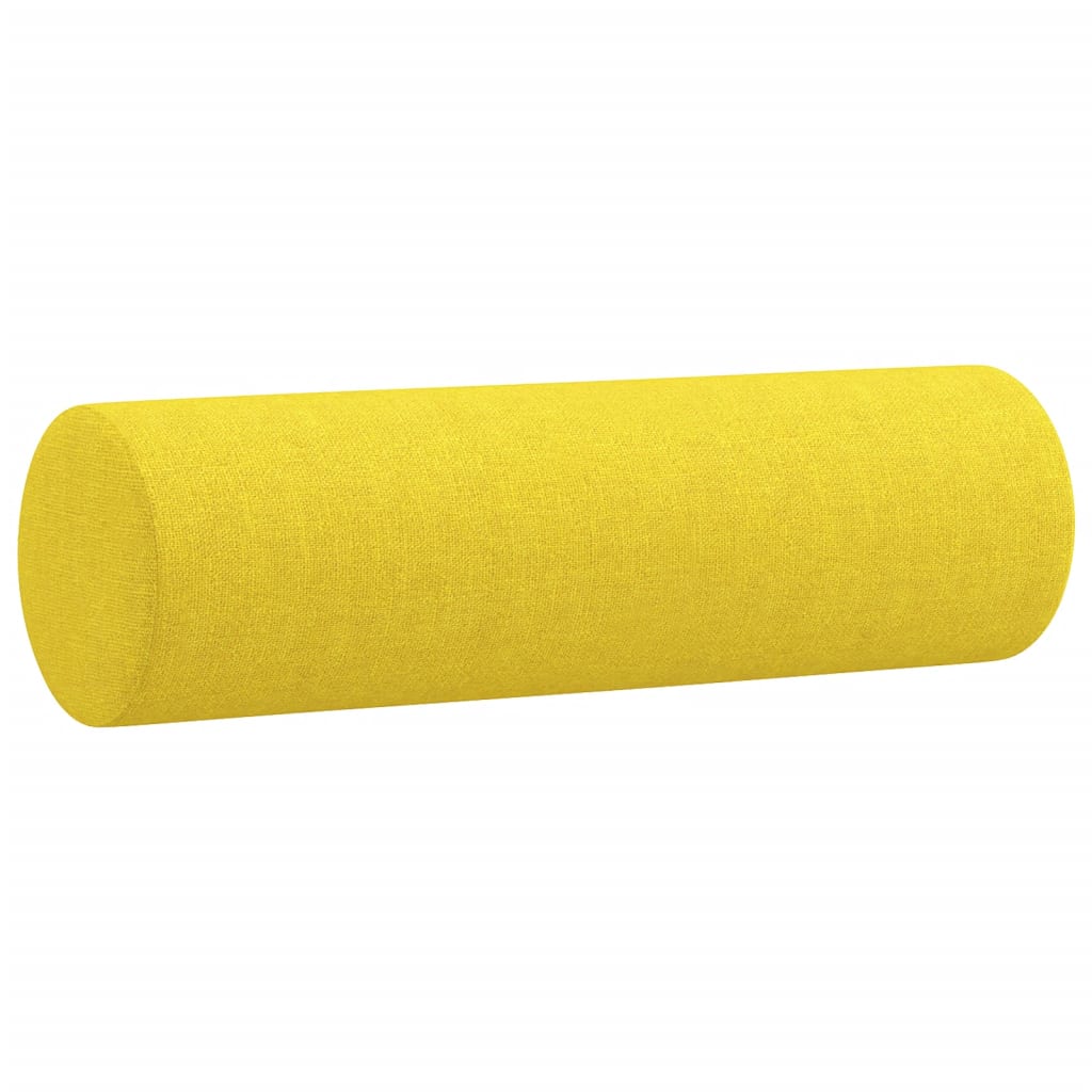 pyntepuder 2 stk. Ø15x50 cm stof lysegul