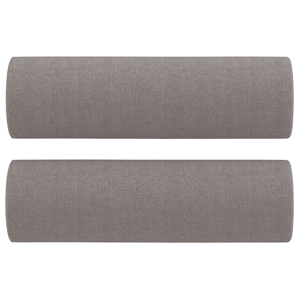 pyntepuder 2 stk. Ø15x50 cm stof gråbrun