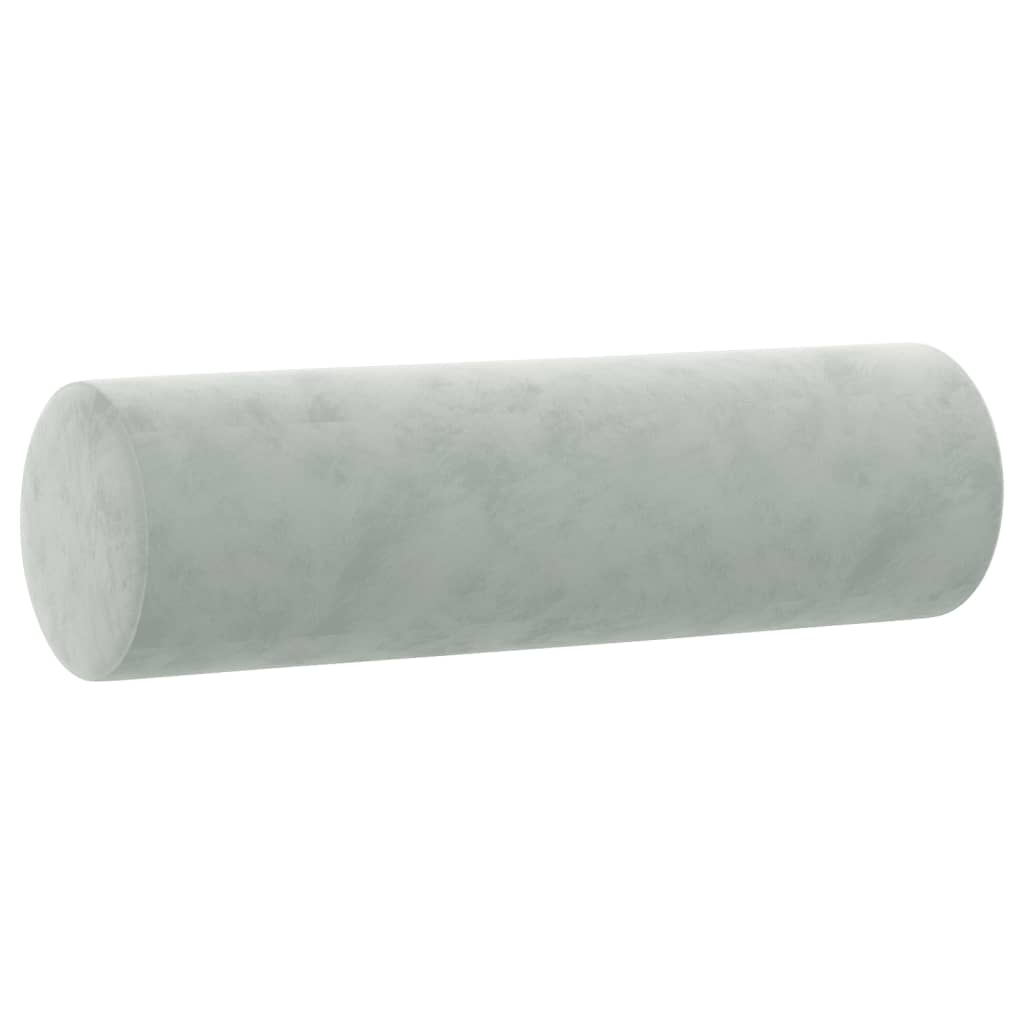 pyntepuder 2 stk. Ø15x50 cm velour lysegrå