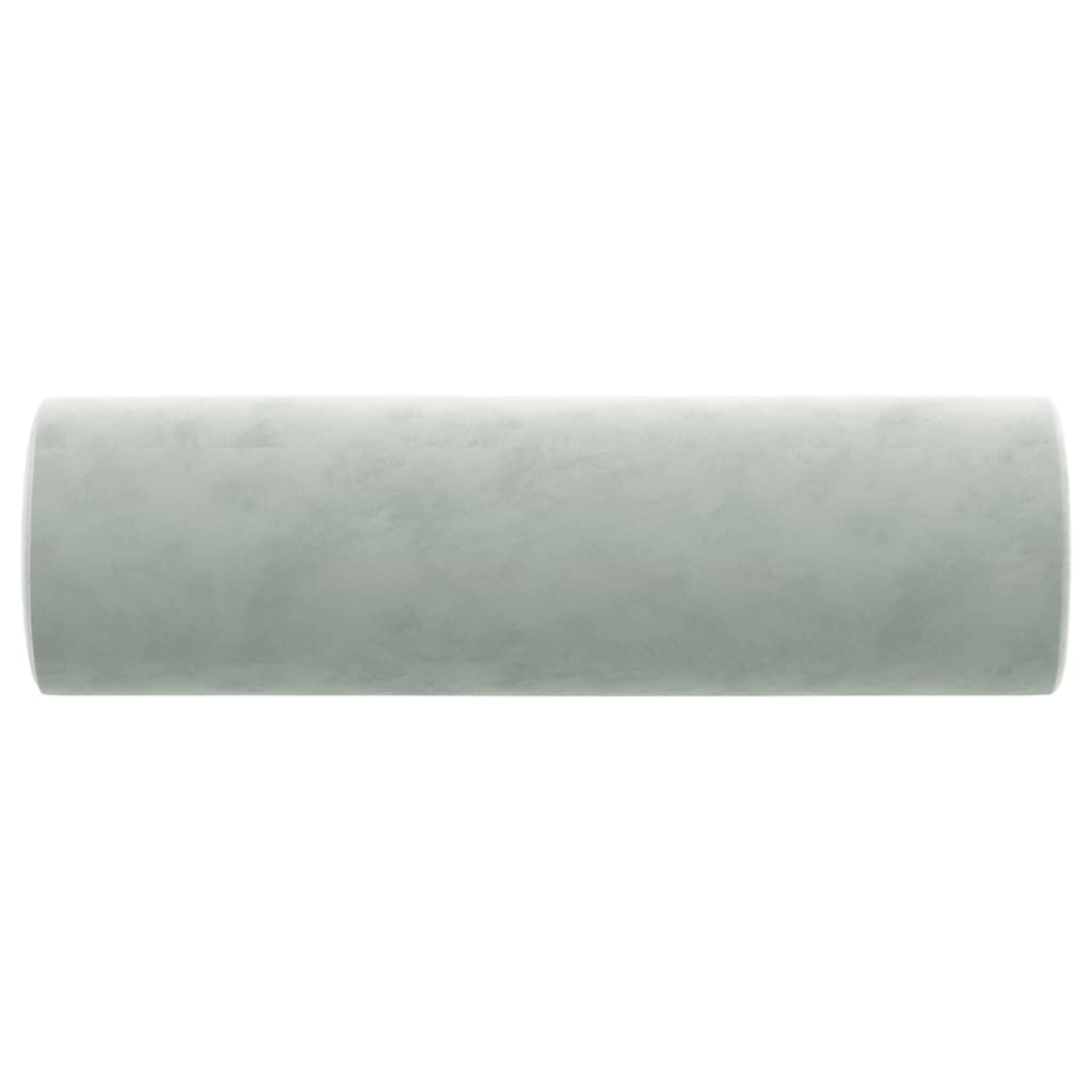 pyntepuder 2 stk. Ø15x50 cm velour lysegrå