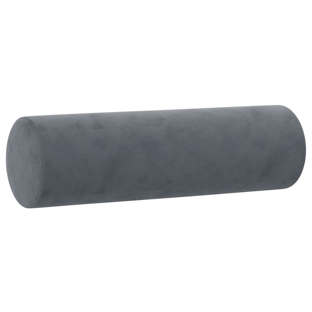 pyntepuder 2 stk. Ø15x50 cm velour mørkegrå