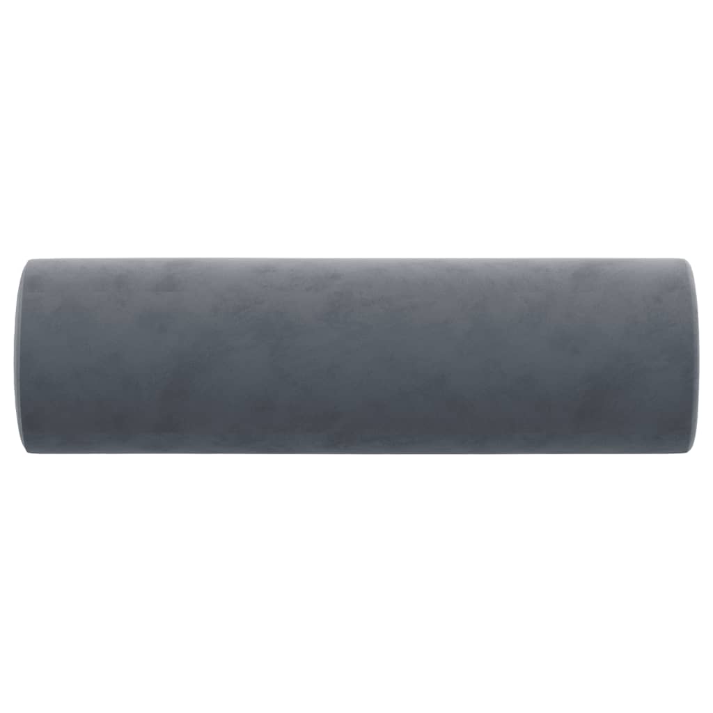 pyntepuder 2 stk. Ø15x50 cm velour mørkegrå