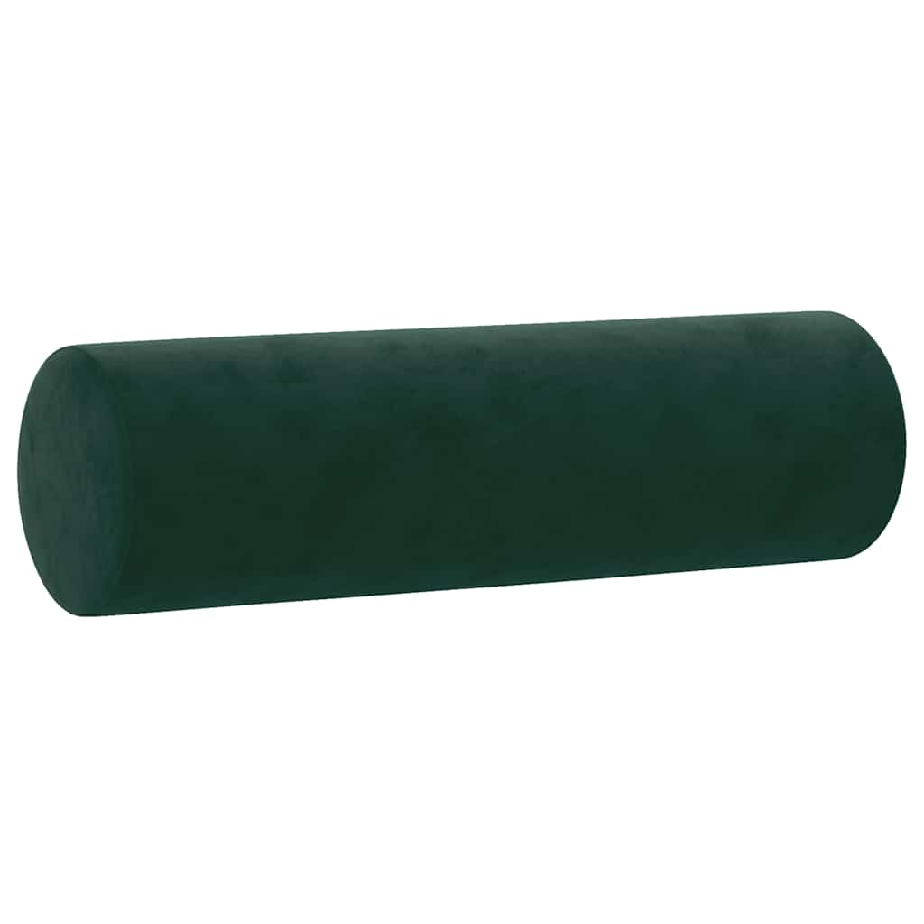 pyntepuder 2 stk. Ø15x50 cm velour mørkegrøn