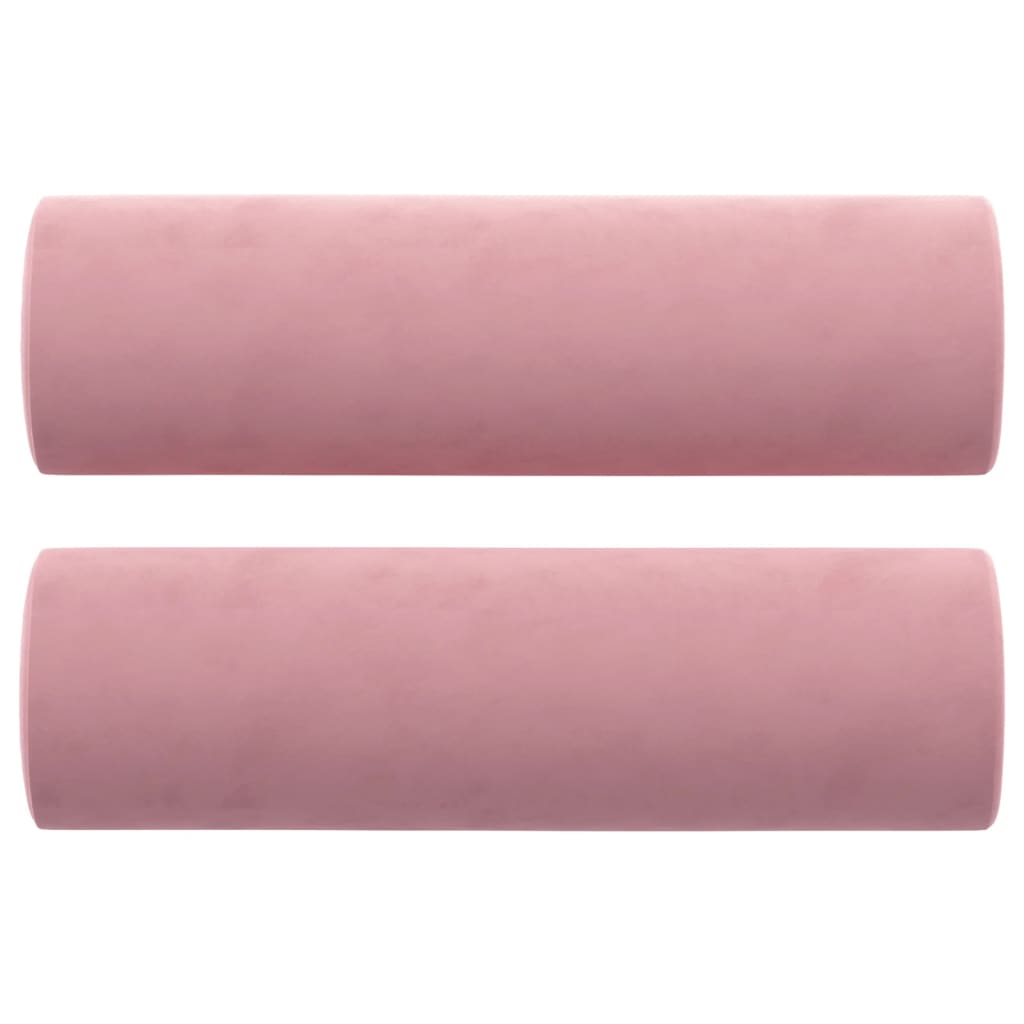 pyntepuder 2 stk. Ø15x50 cm velour lyserød