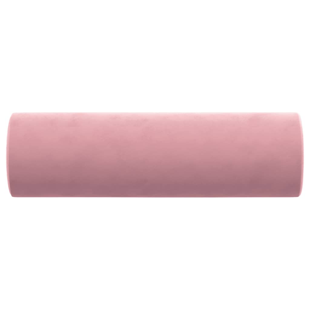 pyntepuder 2 stk. Ø15x50 cm velour lyserød