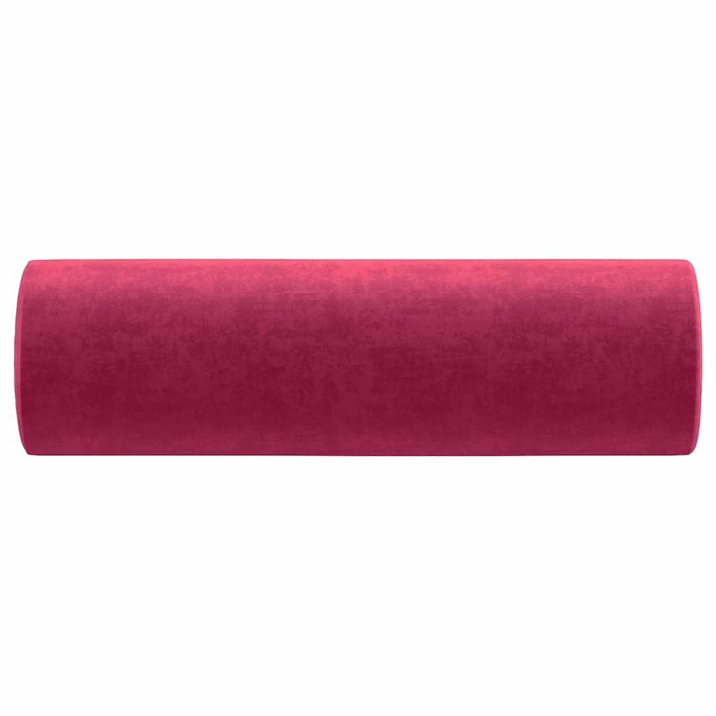 pyntepuder 2 stk. Ø15x50 cm velour vinrød