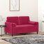 pyntepuder 2 stk. Ø15x50 cm velour vinrød
