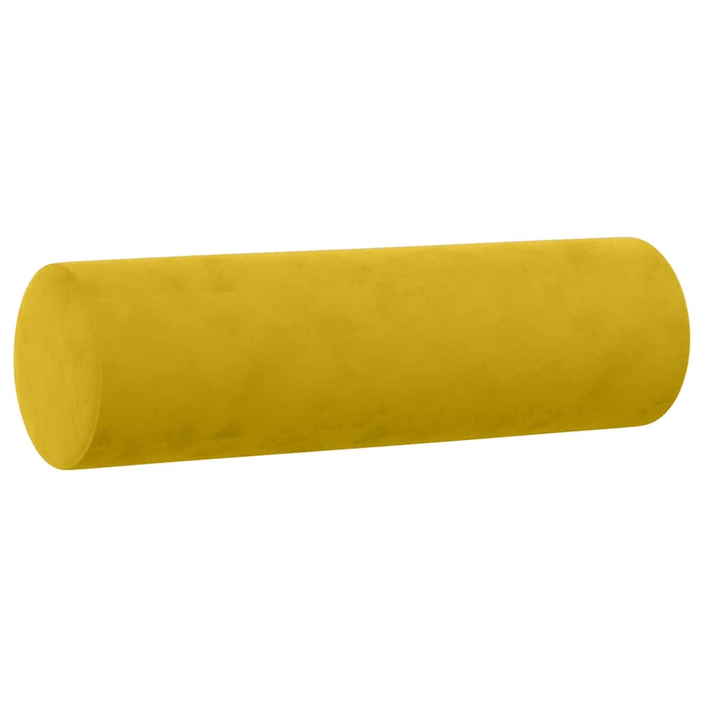 pyntepuder 2 stk. Ø15x50 cm velour gul