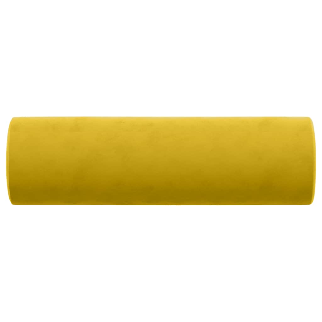 pyntepuder 2 stk. Ø15x50 cm velour gul