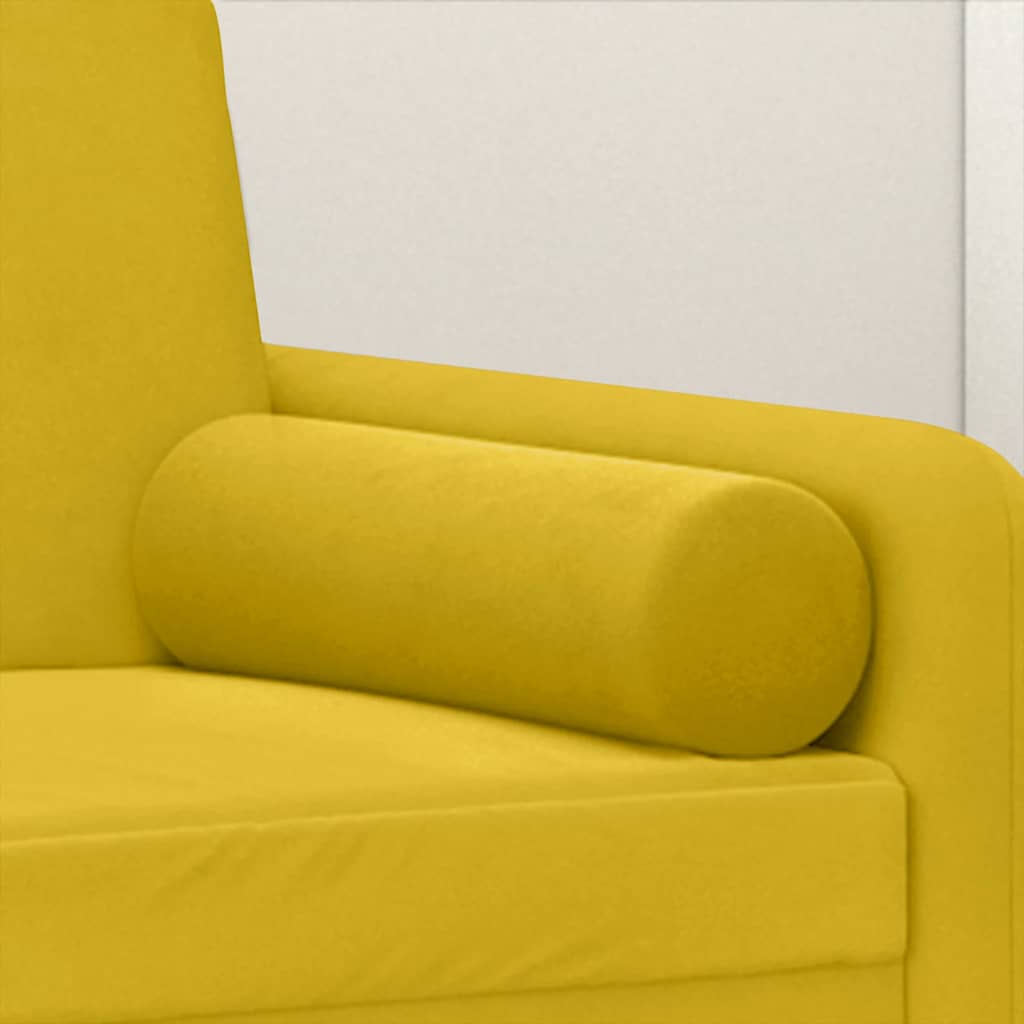 pyntepuder 2 stk. Ø15x50 cm velour gul