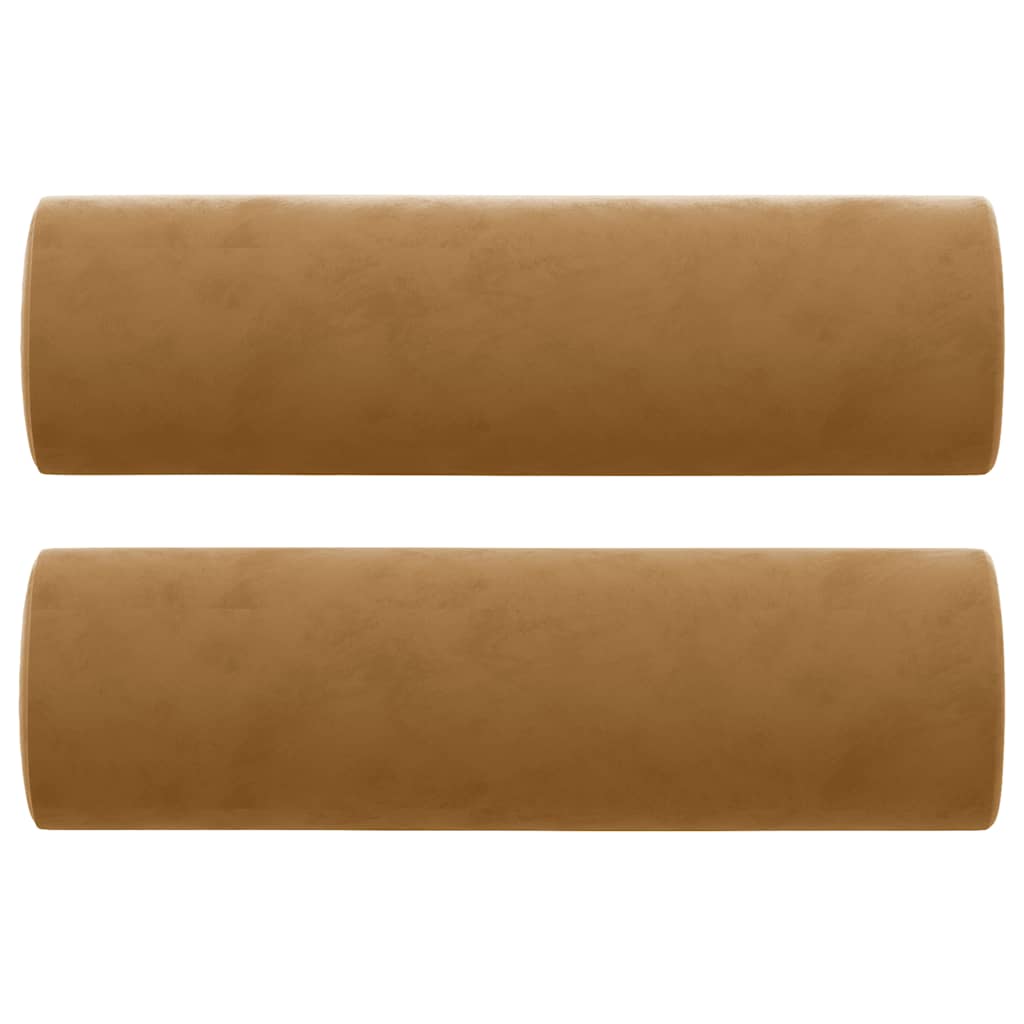 pyntepuder 2 stk. Ø15x50 cm velour brun