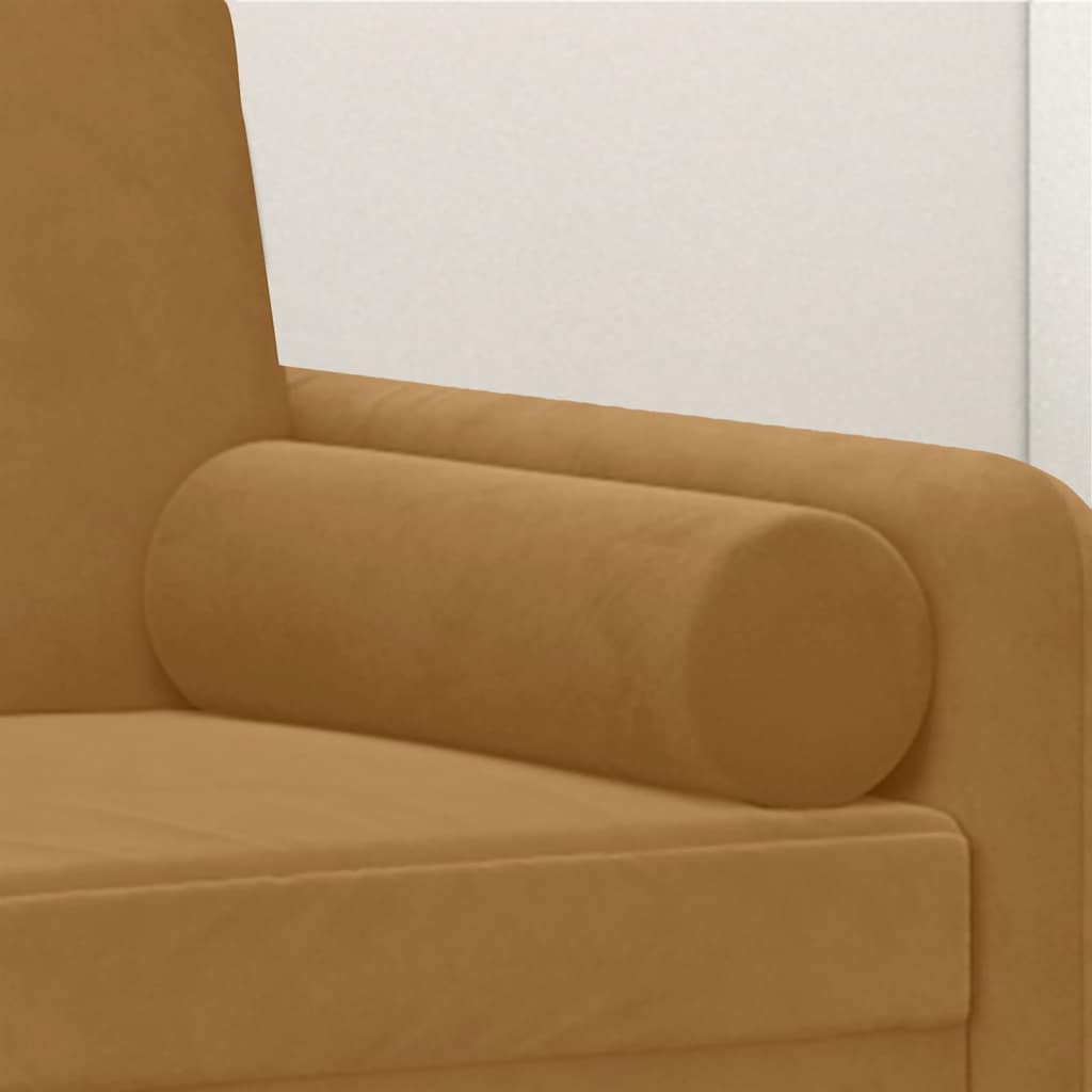 pyntepuder 2 stk. Ø15x50 cm velour brun