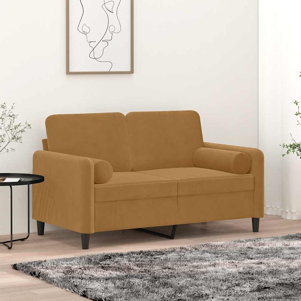 pyntepuder 2 stk. Ø15x50 cm velour brun