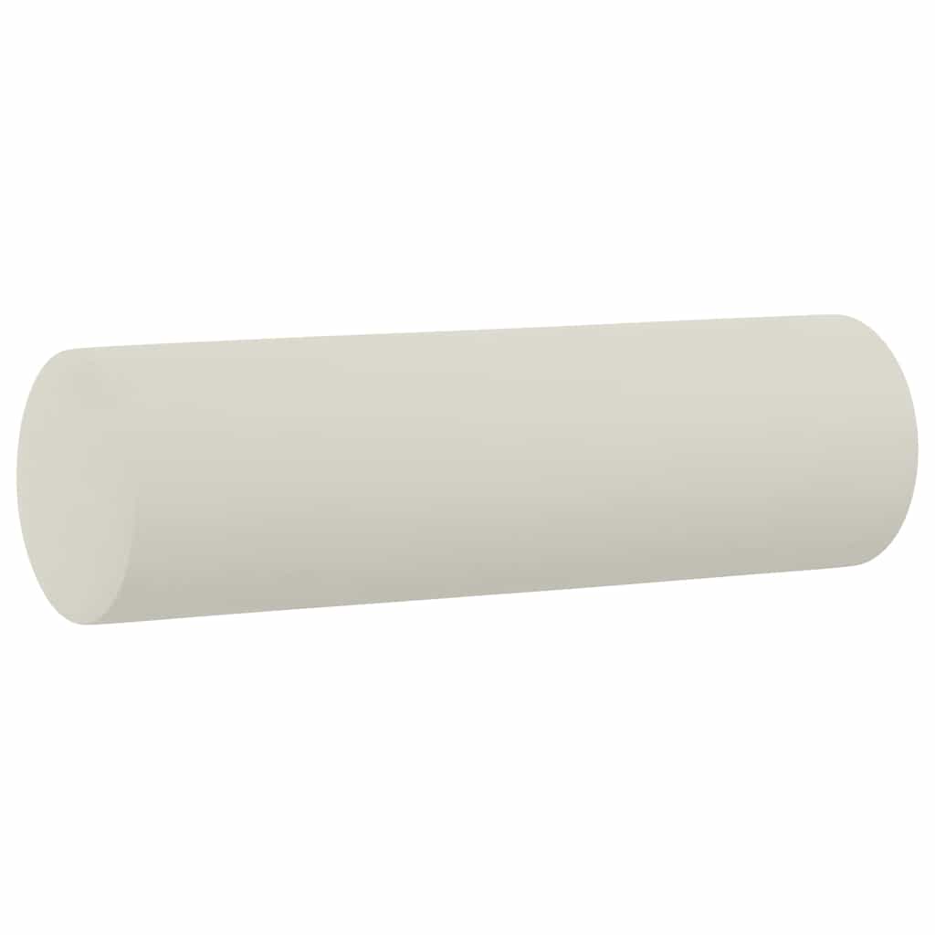 pyntepuder 2 stk. Ø15x50 cm velour cremefarvet