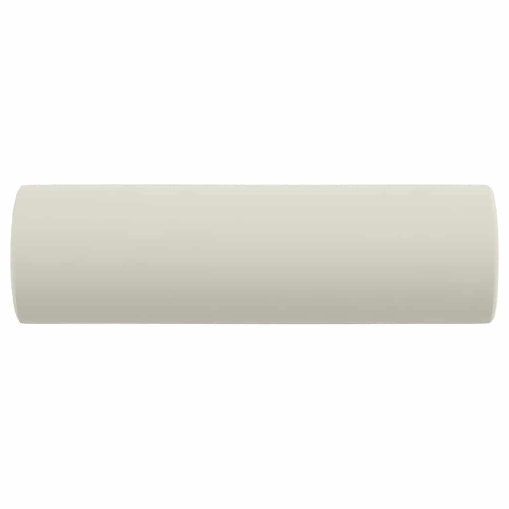pyntepuder 2 stk. Ø15x50 cm velour cremefarvet