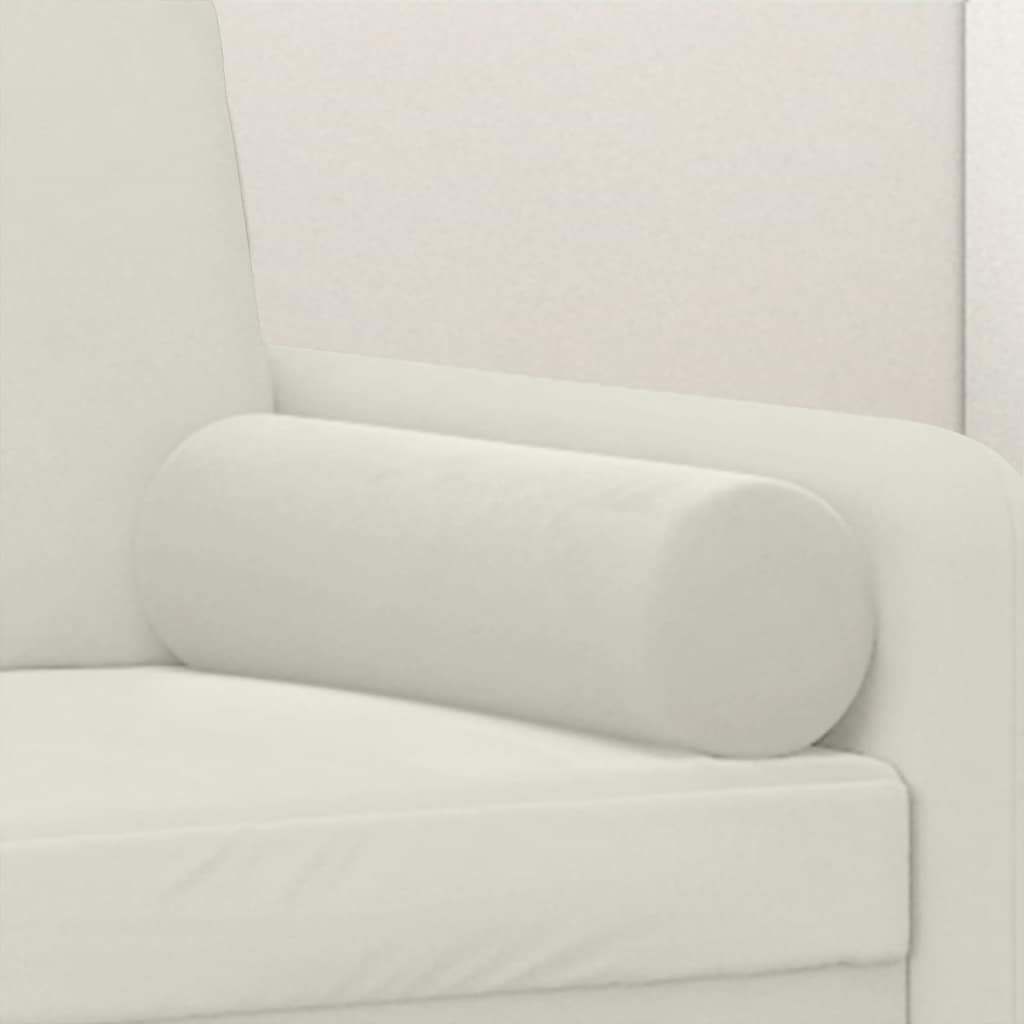 pyntepuder 2 stk. Ø15x50 cm velour cremefarvet