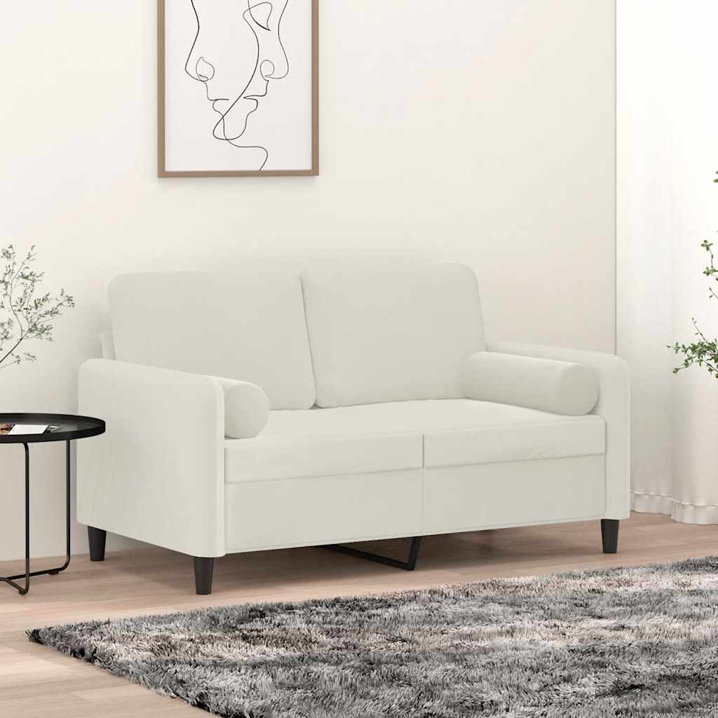 pyntepuder 2 stk. Ø15x50 cm velour cremefarvet