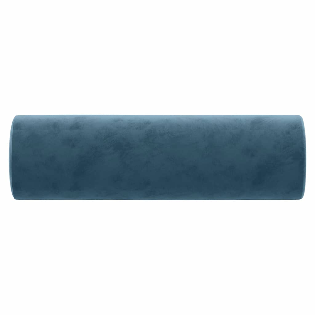 pyntepuder 2 stk. Ø15x50 cm velour blå