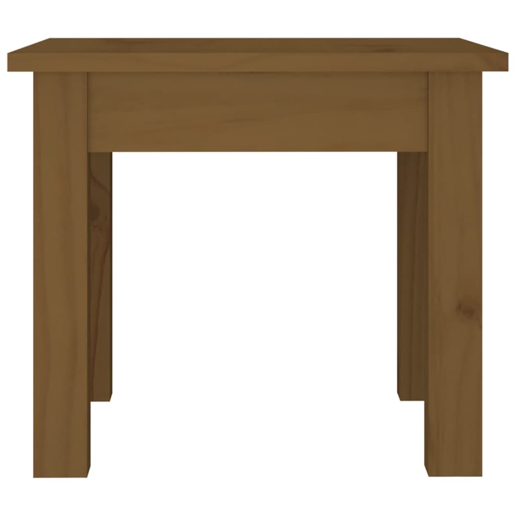 sofabord 35x35x30 cm massivt fyrretræ gyldenbrun