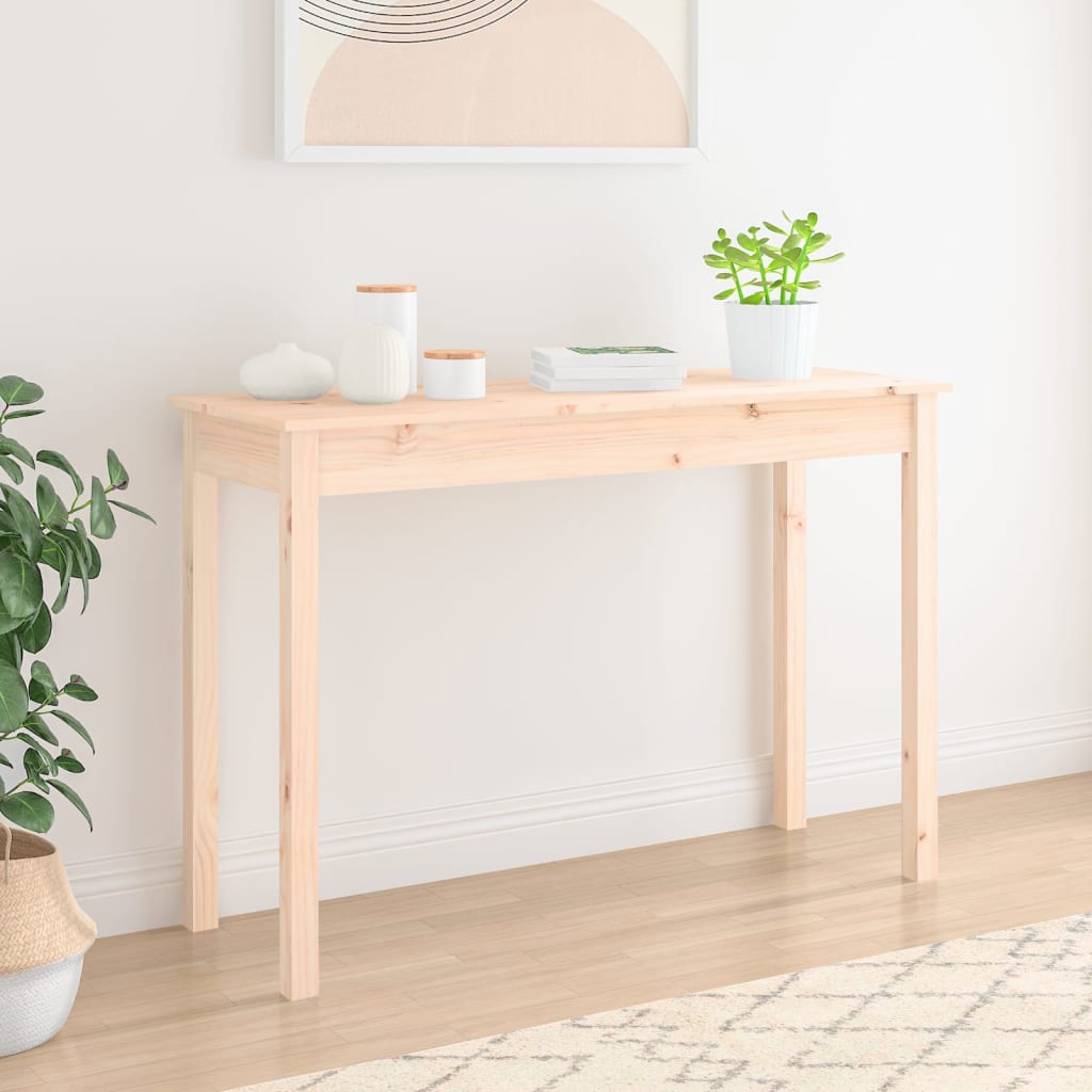 konsolbord 110x40x75 cm massivt fyrretræ