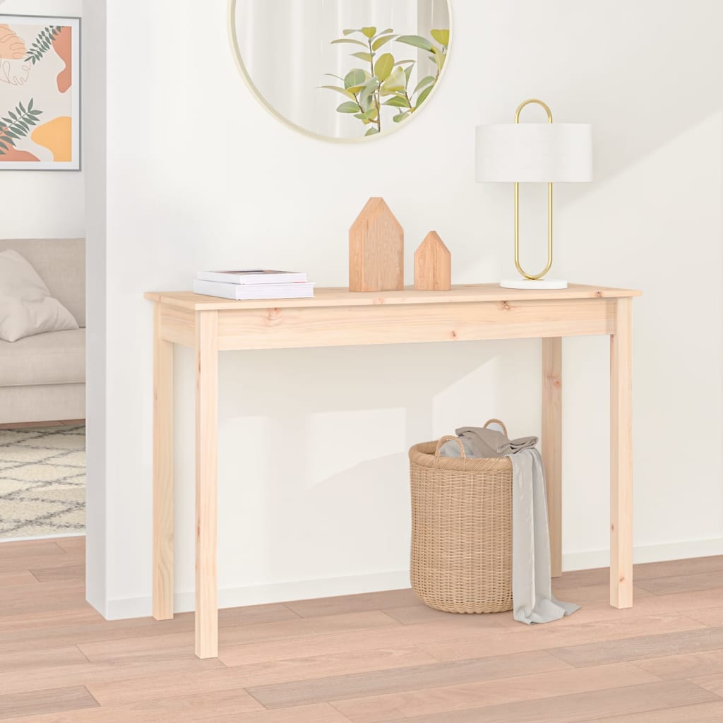 konsolbord 110x40x75 cm massivt fyrretræ