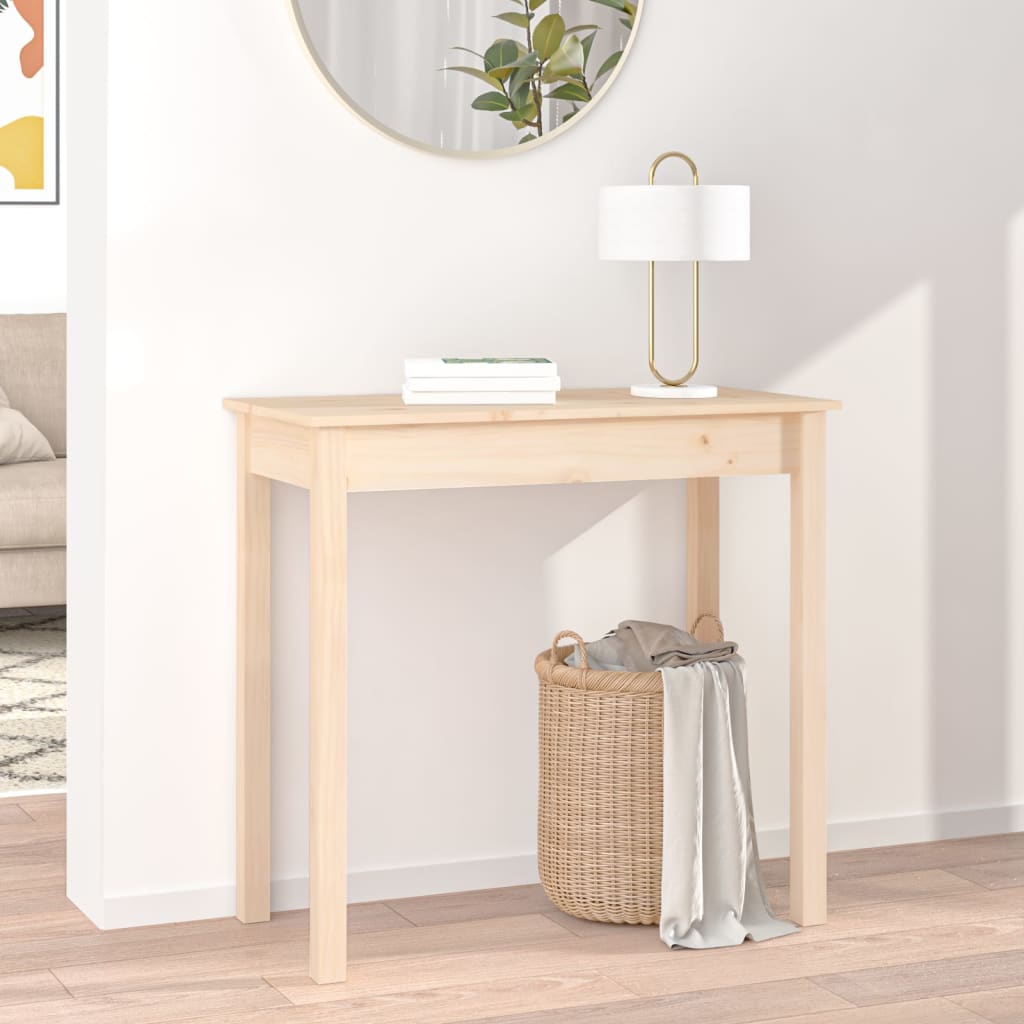 konsolbord 80x40x75 cm massivt fyrretræ