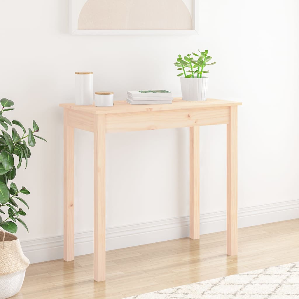 konsolbord 80x40x75 cm massivt fyrretræ